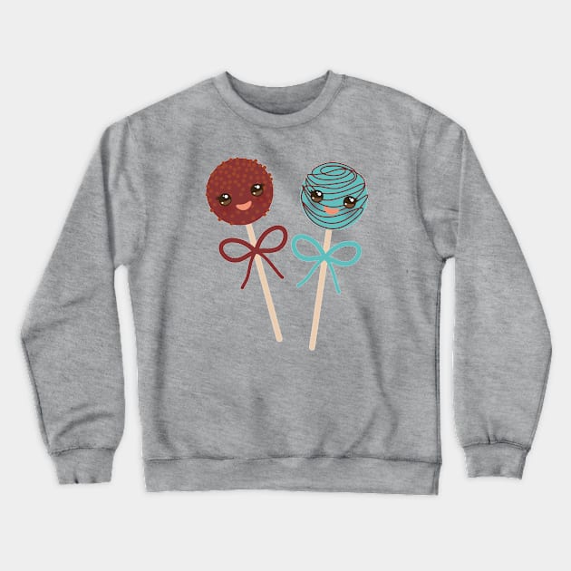 Sweet Cake pops with bow Crewneck Sweatshirt by EkaterinaP